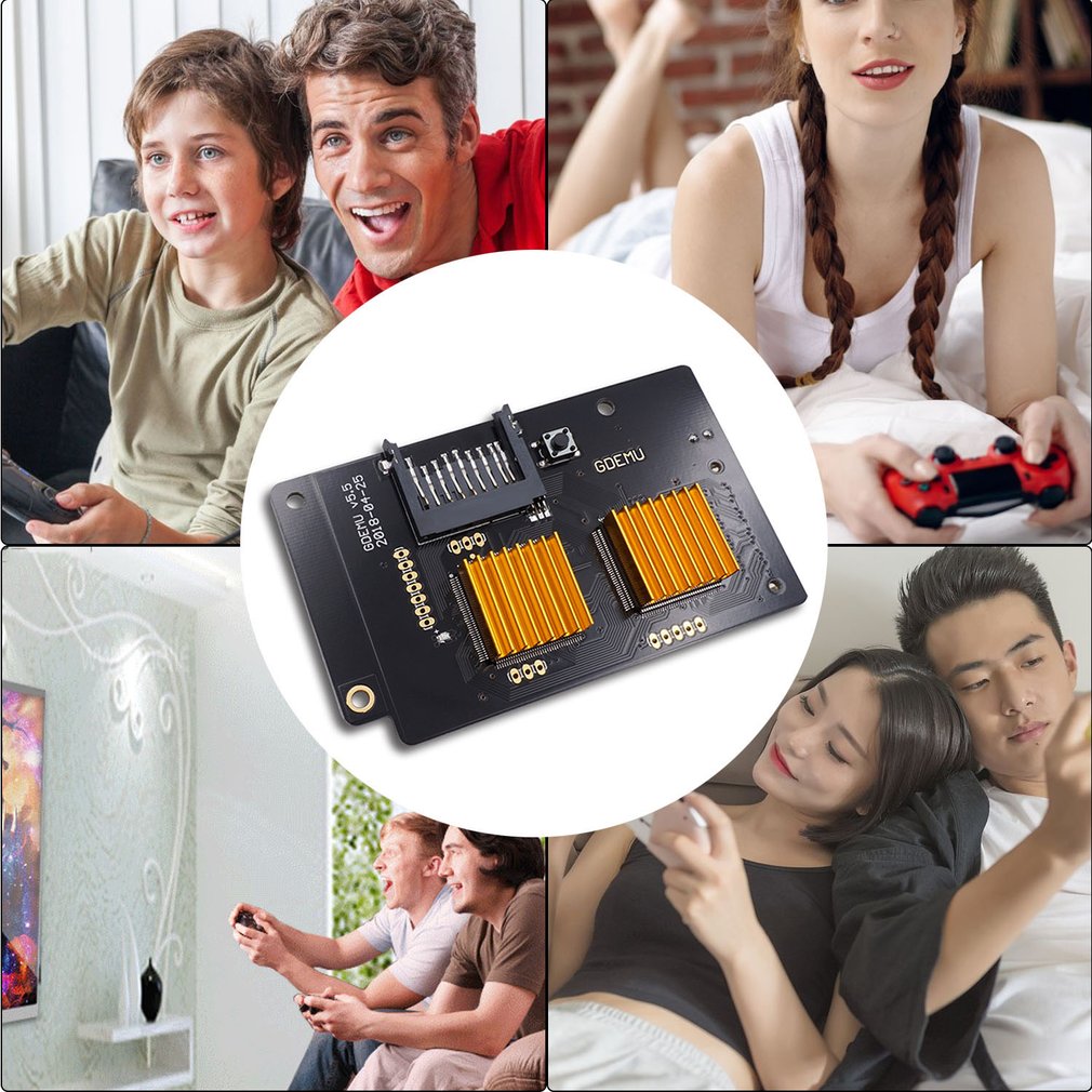 Game Optical Drive Simulation Board Ultima Version For Gdemu V5.5 Disk With Heat Sink For Sega For Gdemu V5.5,black