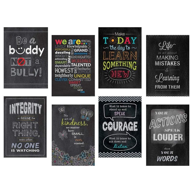 Creative Teaching Press Inspire U 8-Chart Pack (Accent Classrooms, Walls, Hallways, Displays, Learning Spaces and More)