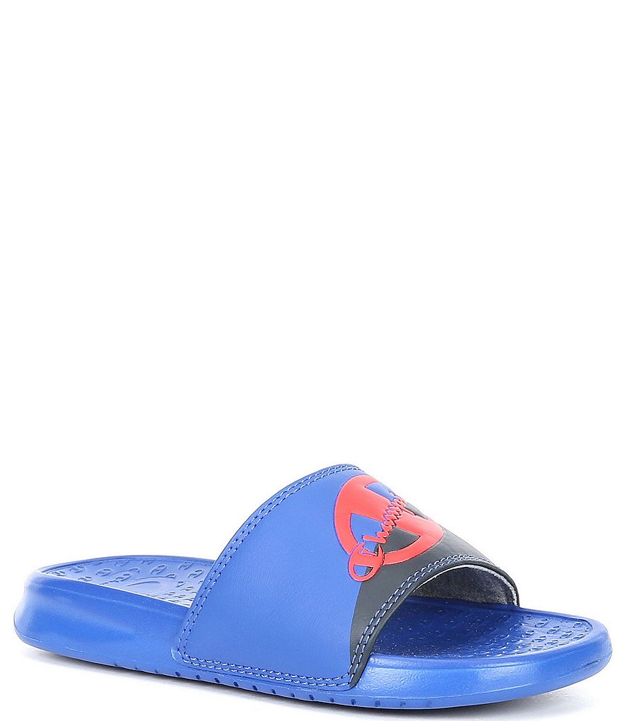Champion Boy's 50/50 Super Logo Detail Slides (Youth)