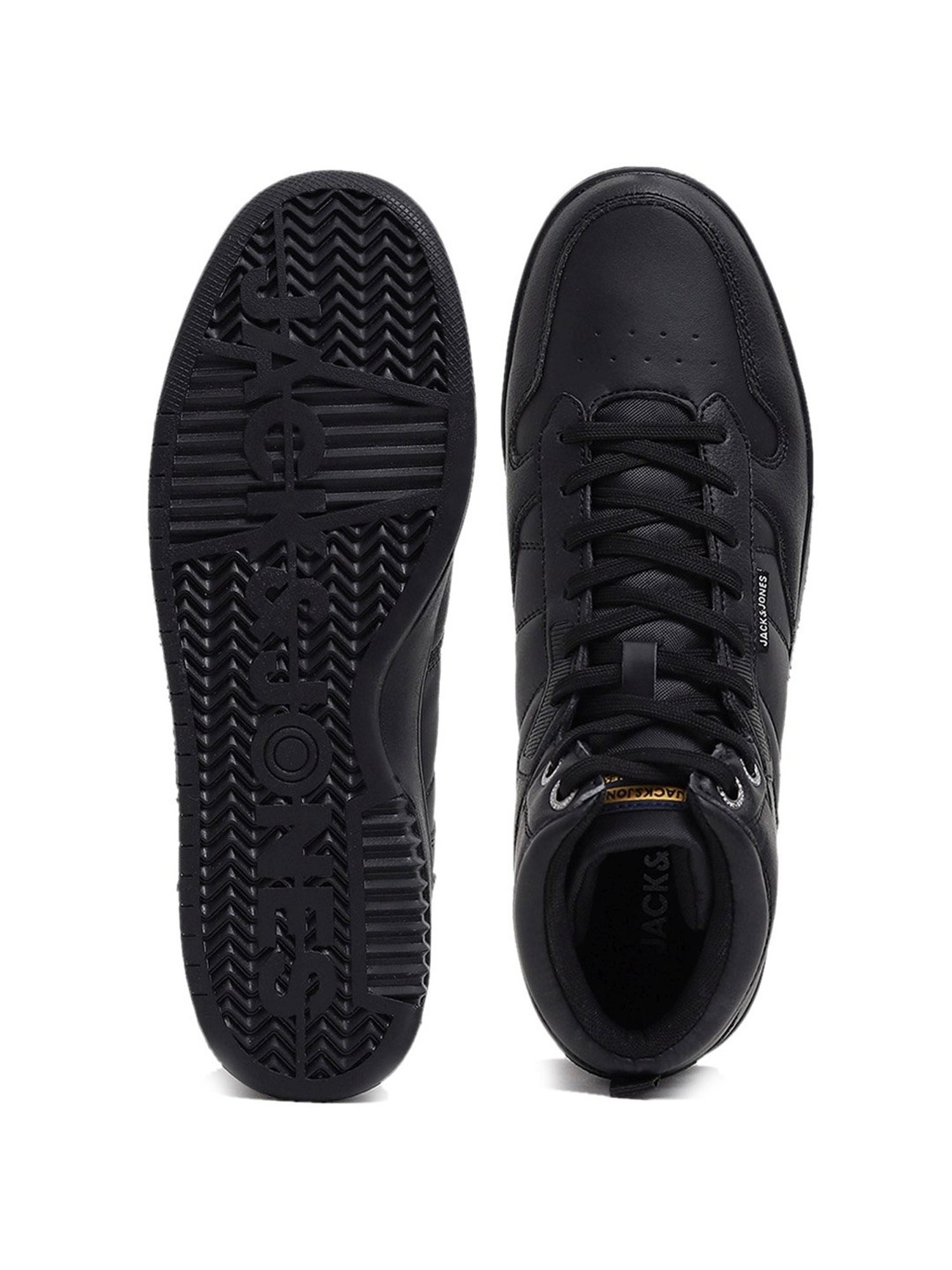 Jack & Jones Men's Black Ankle High Sneakers