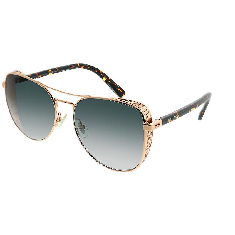 Jimmy Choo Sheena/S DDB 9O Womens Aviator Sunglasses Gold Copper 58mm