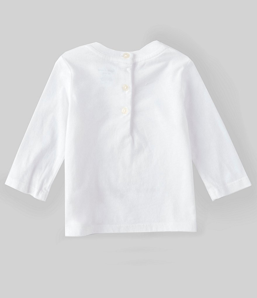 Ralph Lauren Baby Girls 3-24 Months Long-Sleeve Polo Bear Tee