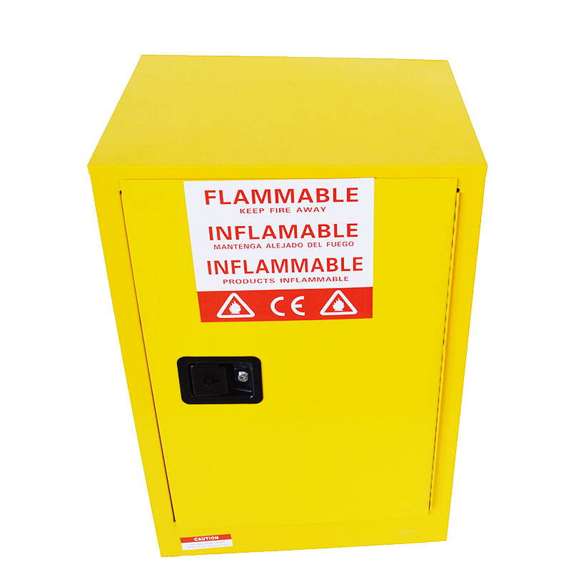 Intsupermai 12 Gallon Thick Safety Storage Cabinet for Flammable Liquid Steel Warning Label