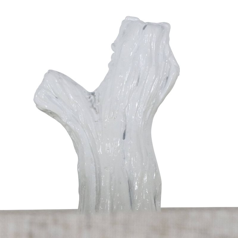 27.5" Textured Resin Owl Table Lamp Satin White - Decor Therapy