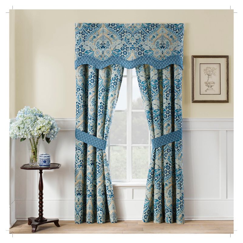 Set of 2 (84"x50") Moonlit Shadows Curtain Panel Blue - Waverly