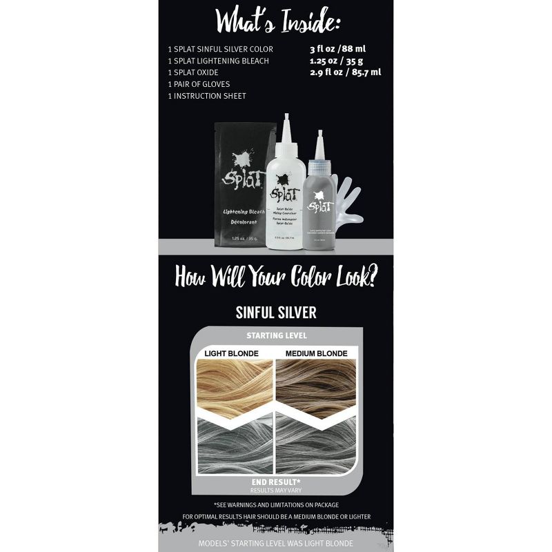 Splat Hair Color Kit - 10.28 fl oz - Sinful Silver