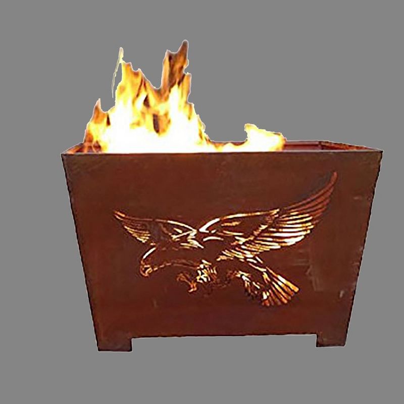 Laser Cut Eagle Fire Basket - Esschert Design