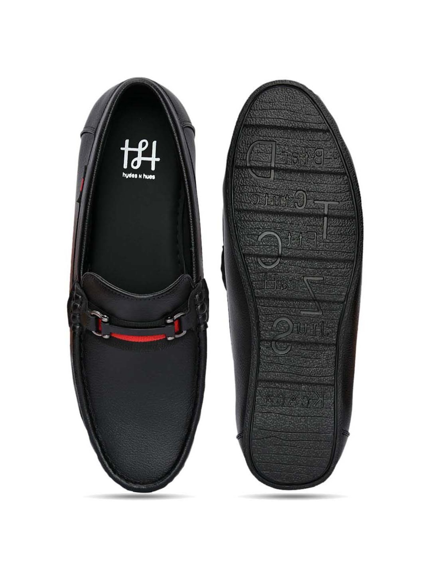 Hydes N Hues Men's Ink Black Casual Loafers