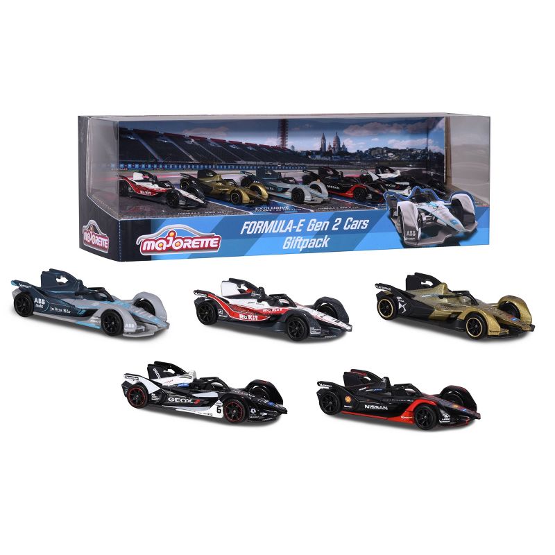 Majorette Formula-E Gen 2 Cars 5pk 1:64 Scale Die-Cast Vehicles