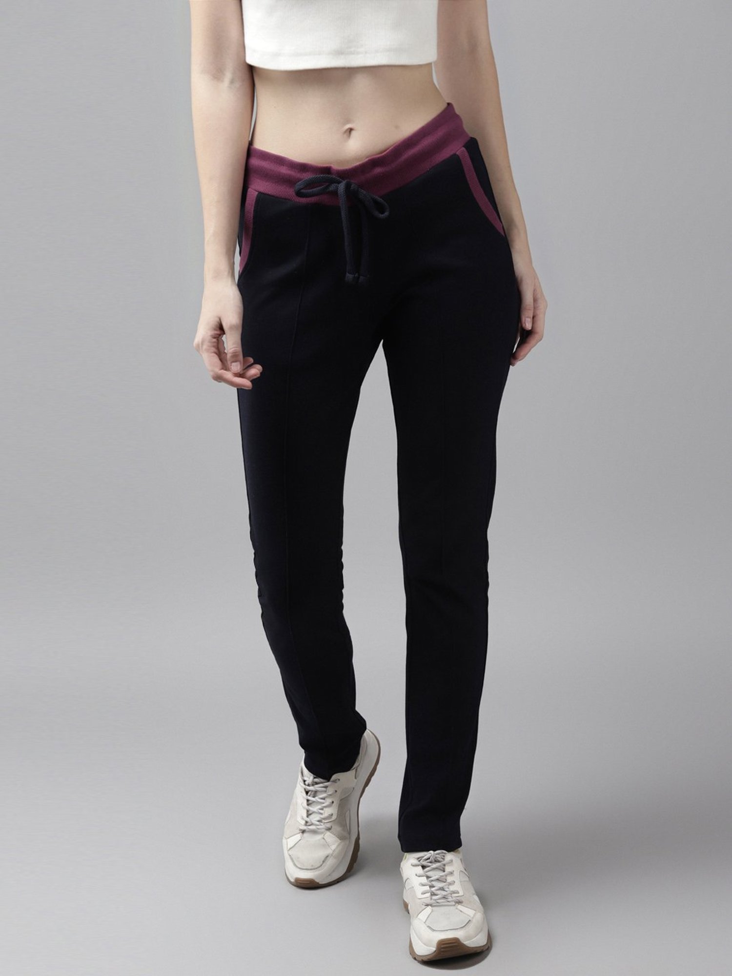 Cayman Navy Mid Rise Trackpants