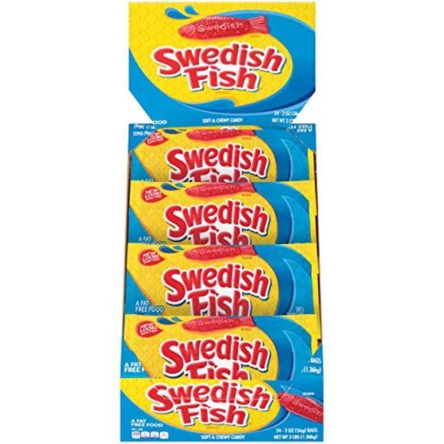 swedish fish soft & chewy halloween candy  24 packs