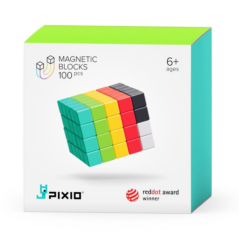 PIXIO Design Series - 100 Magnetic PIXIO Blocks in Six Colors