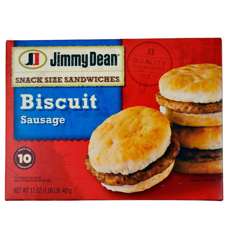 Jimmy Dean Biscuit Sausage Snack Size Frozen Sandwiches - 17oz