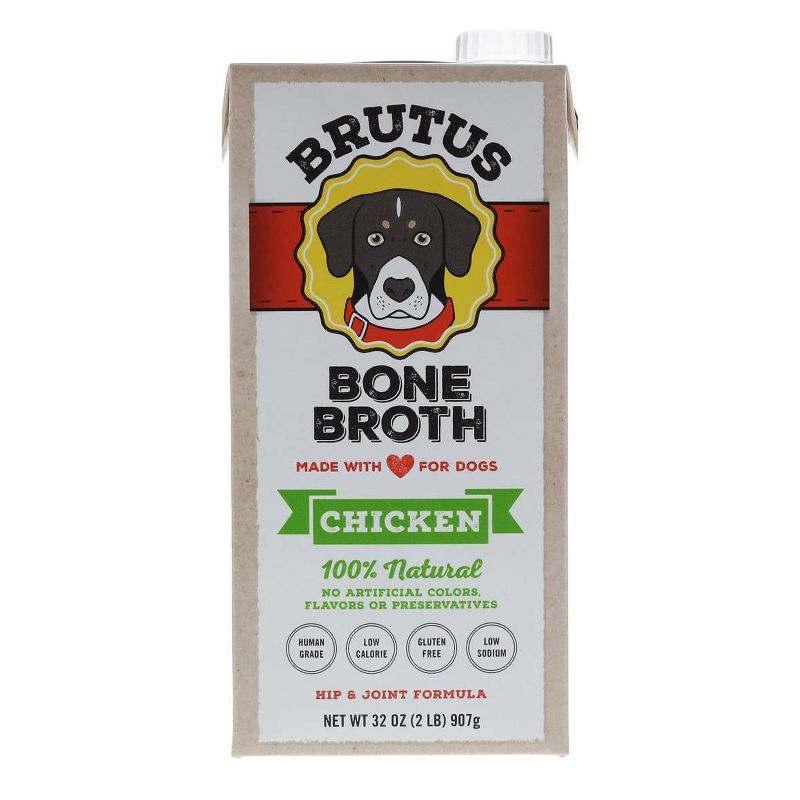 Brutus Bone Broth Hip & Joint Formula Wet Dog Food Supplement Chicken - 32oz