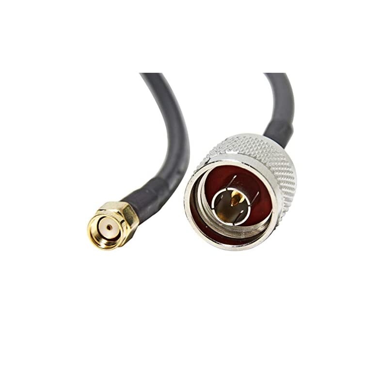 N Male to RP-SMA Male, 10ft  Ultra Low Loss Antenna Coax Cable Pigtail Jumper with Weatherproof Connector 3m for Yagi TP-Link 2.4Ghz Antenna, Router, WiFi and ALFA Extender, APs, Receiver