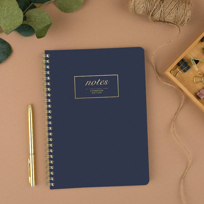 80 sheet 1 Subject Spiral Notebook Work Style Medium Navy - Cambridge