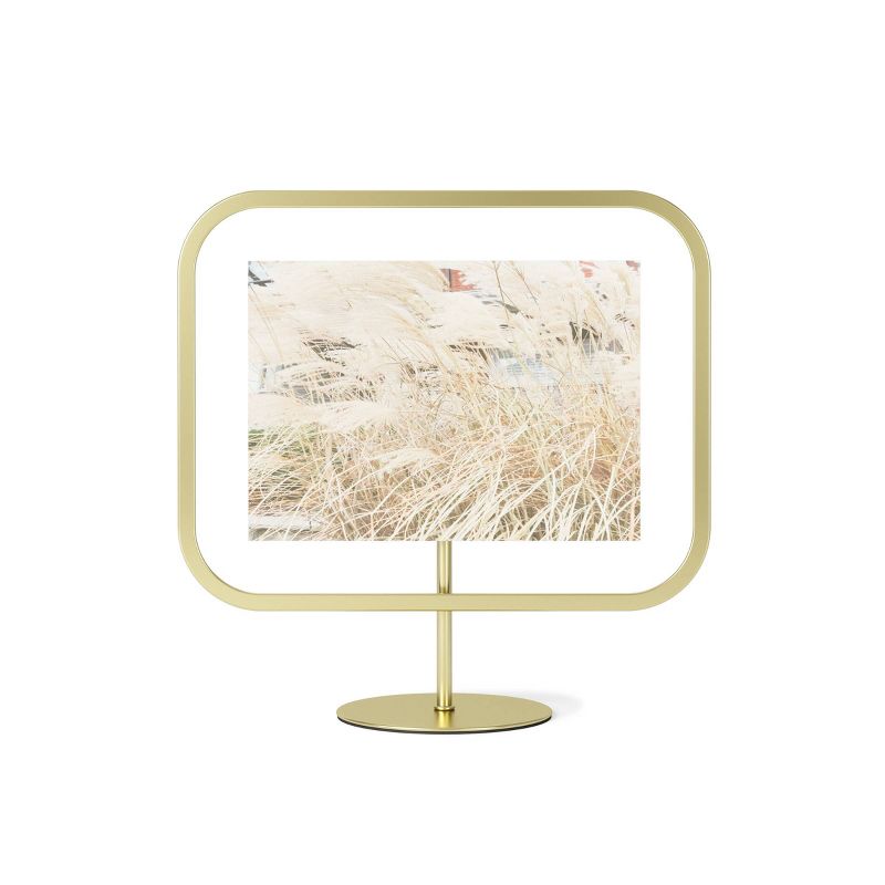 5" x 7" Infinity Sqround Single Photo Display Frame Matte Brass - Umbra