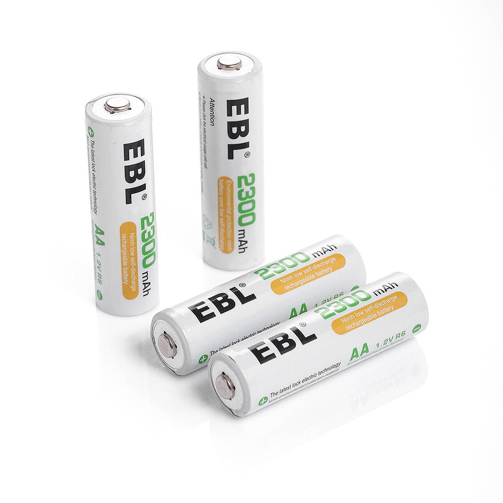 EBL 16 Pack 2300mAh AA Ni-MH Rechargeable Batteries, Battery Case Included