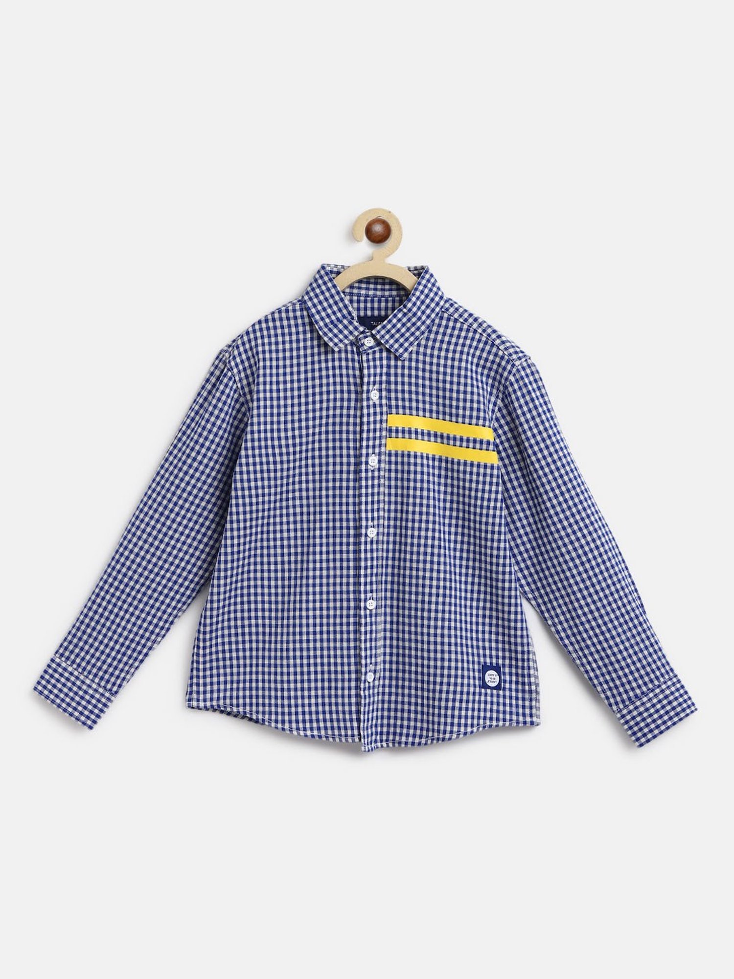 Tales & Stories Kids Royal Blue & White Checks Full Sleeves Shirt