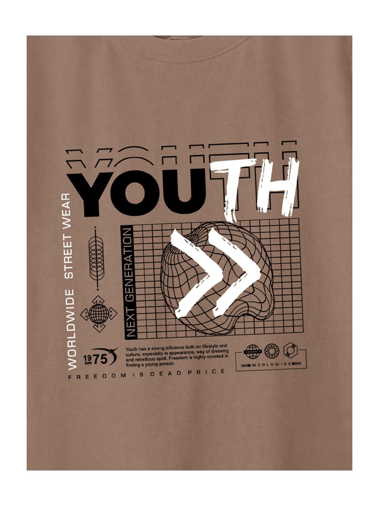 Codez Boys Brown Printed T-Shirt (Pack Of 2)