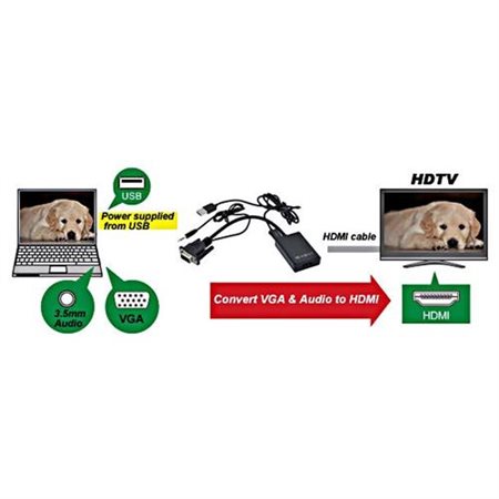 Fuji Labs VGA/Audio to HDMI Adapter