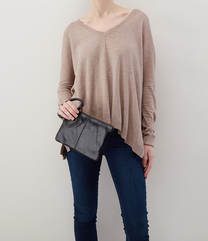 HOBO Sable Leather Ring-Handle Wristlet