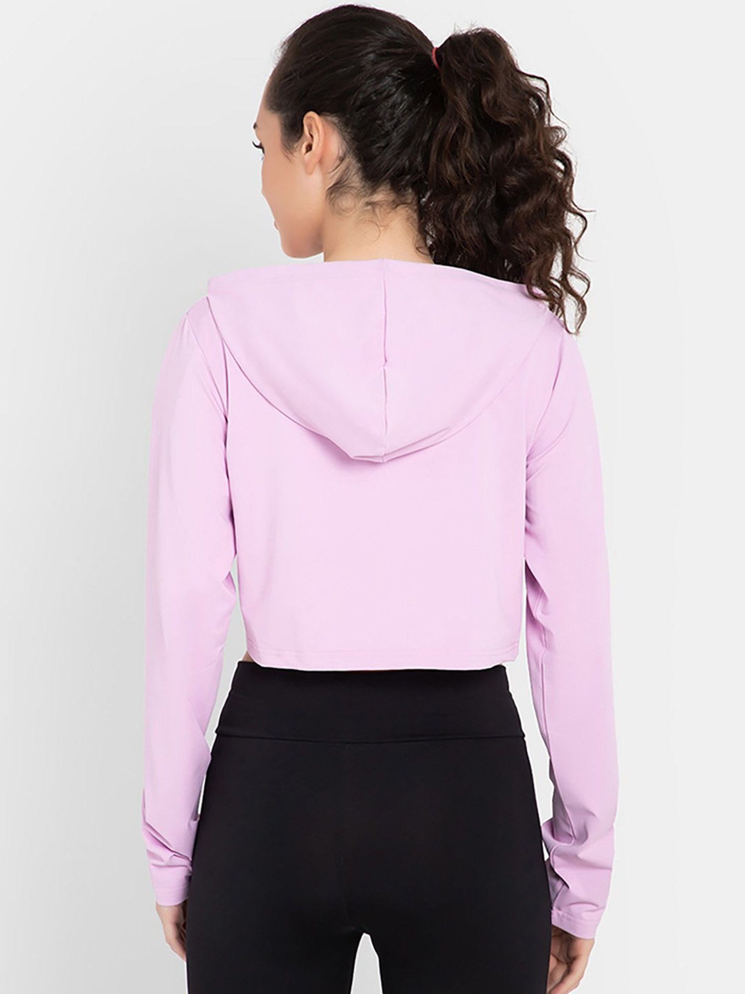 Clovia Purple Sports Hoodie