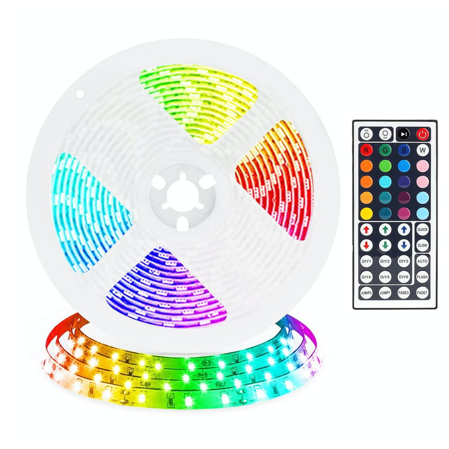 Multi-Color Smart Wifi LED Light Strip with IR and Avatar Controls App Remote Control,  In-Door Wifi Flexible Backlight Strip, RGB Dimmable,  16.4FT/5M, Works with Alexa/ Google Home