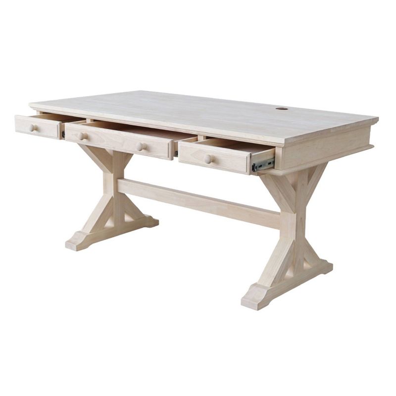 Executive Desk With Canyon Base Unfinished - International Concepts