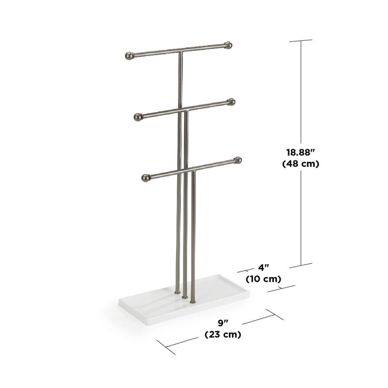 Trigem Jewelry Stand White/Nickel - Umbra