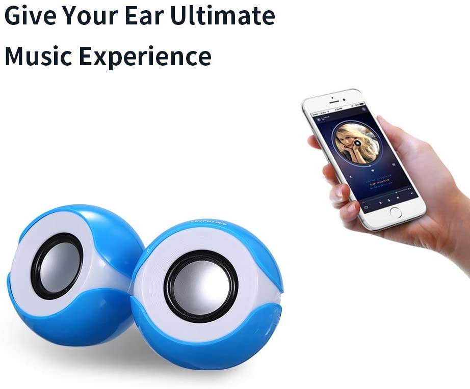 Docooler Computer Music Speaker Desktop Speaker Mini Music Speaker with 3.5mm Jack for Laptop/MP3/Smartphones