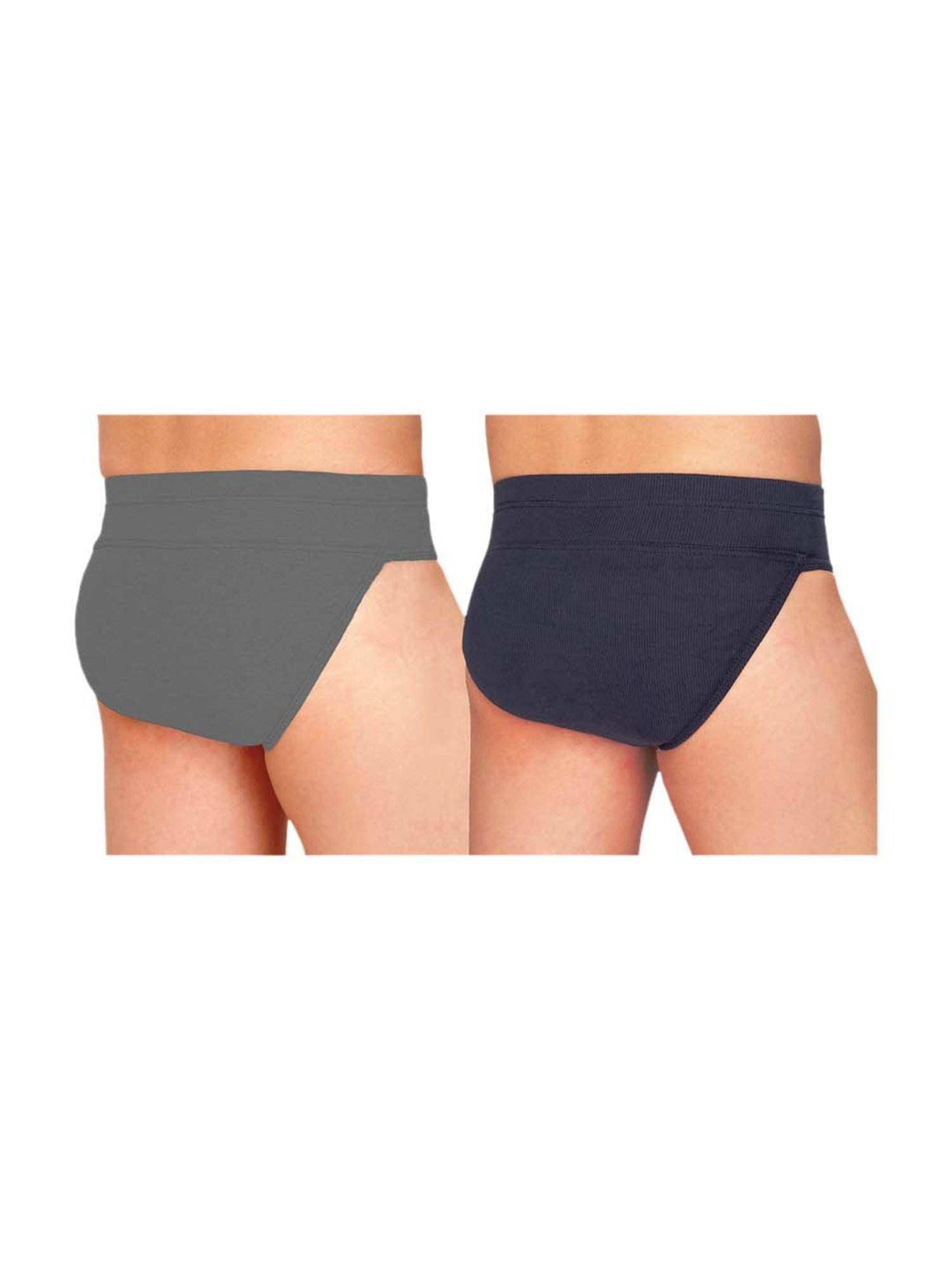 SportSoul Ash Grey & Navy Cotton Gym & Athletic Supporter (M x 2)