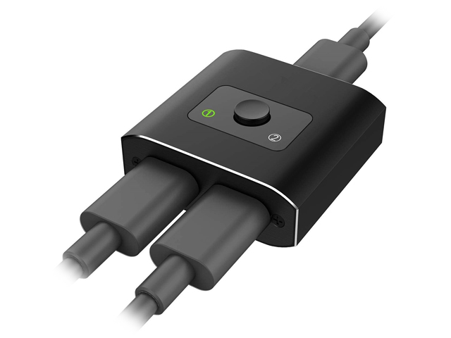 HDMI Switch 4K HDMI Splitter- YXwin Aluminum Bi-Directional HDMI Switcher 2 Input 1 Output, HDMI Switch Splitter 2 x 1/1 x 2. No External Power Required, Support 4K 3D HD 1080P for Xbox PS4 Roku HDTV