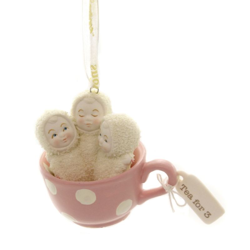 Dept 56 Snowbabies 2.5" Tea For Three Ornament Friendship Cup  -  Tree Ornaments