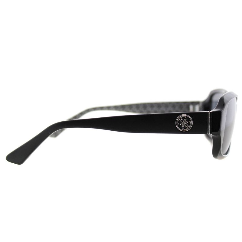 Guess GU 7410 01A Womens Oval Sunglasses Black 55mm