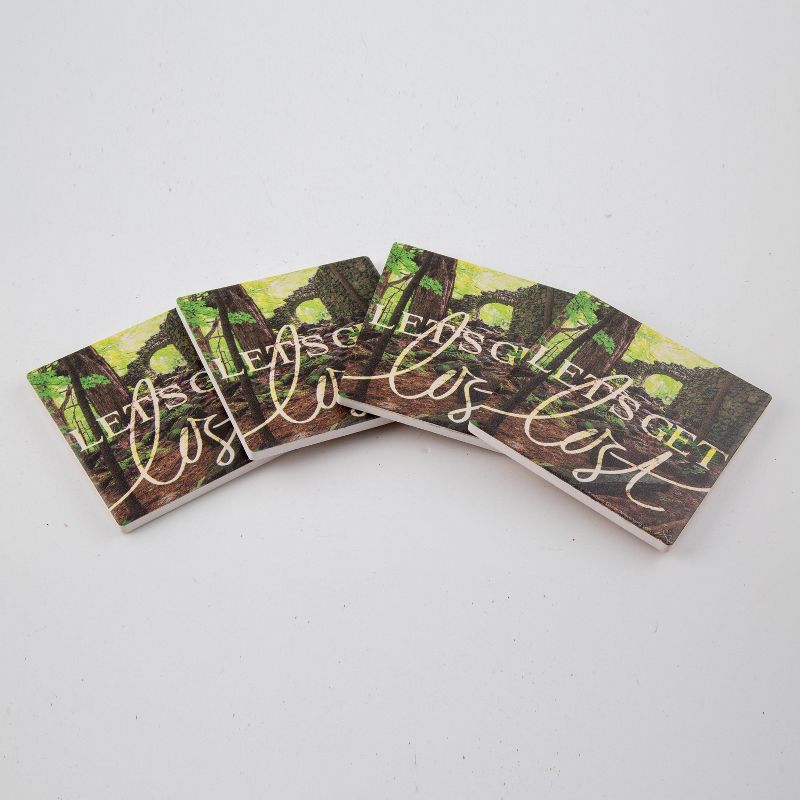 Thirstystone Let's Get Lost Coaster Set of 4