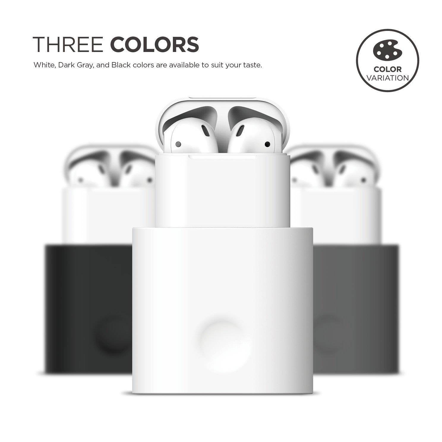 elago AirPods Stand [White] - [Charging Station][Long-Lasting][Cable Management] - for AirPods Case