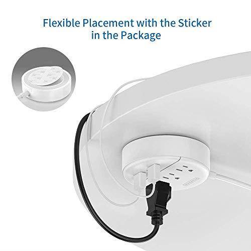 Power Strip with USB  Travel Power Strip Flat Plug 98 ft Extra Long Extension Cord 3 Outlet 2 USB Desktop Charging Ston Wall Mount for Home Dorm Room Office and Cruise Ship White