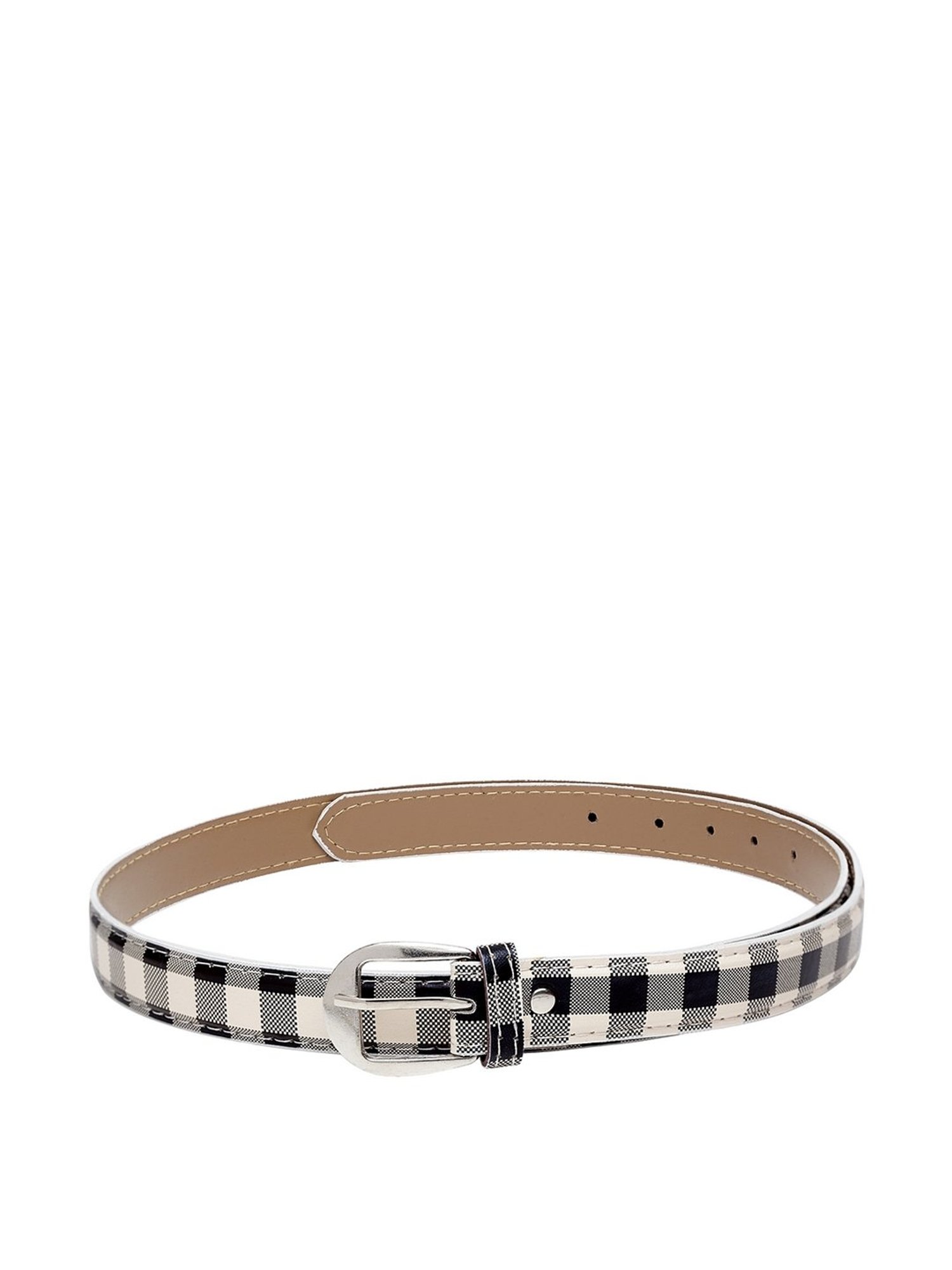 Apsis White & Black Waist Belt for Women