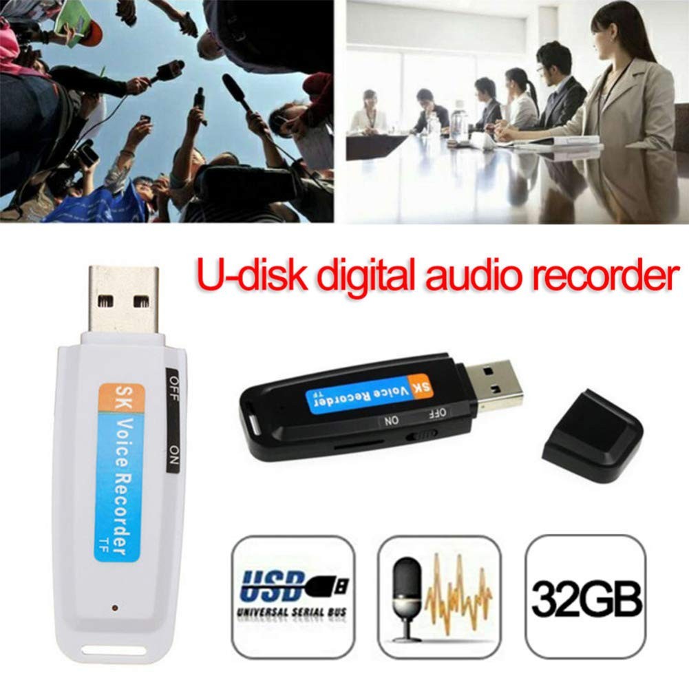 U-Disk USB Disk Digital Audio Voice Recorder Pen USB Flash Drive with 32GB Micro SD Card