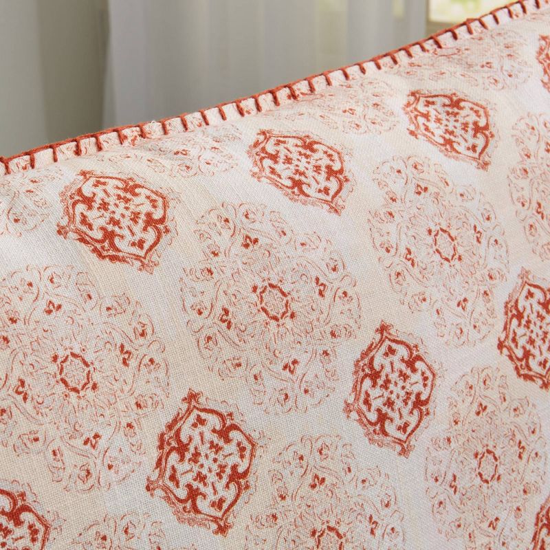 20"x40" Oversize Meda Lumbar Throw Pillow Red/Terracotta - Patina Vie