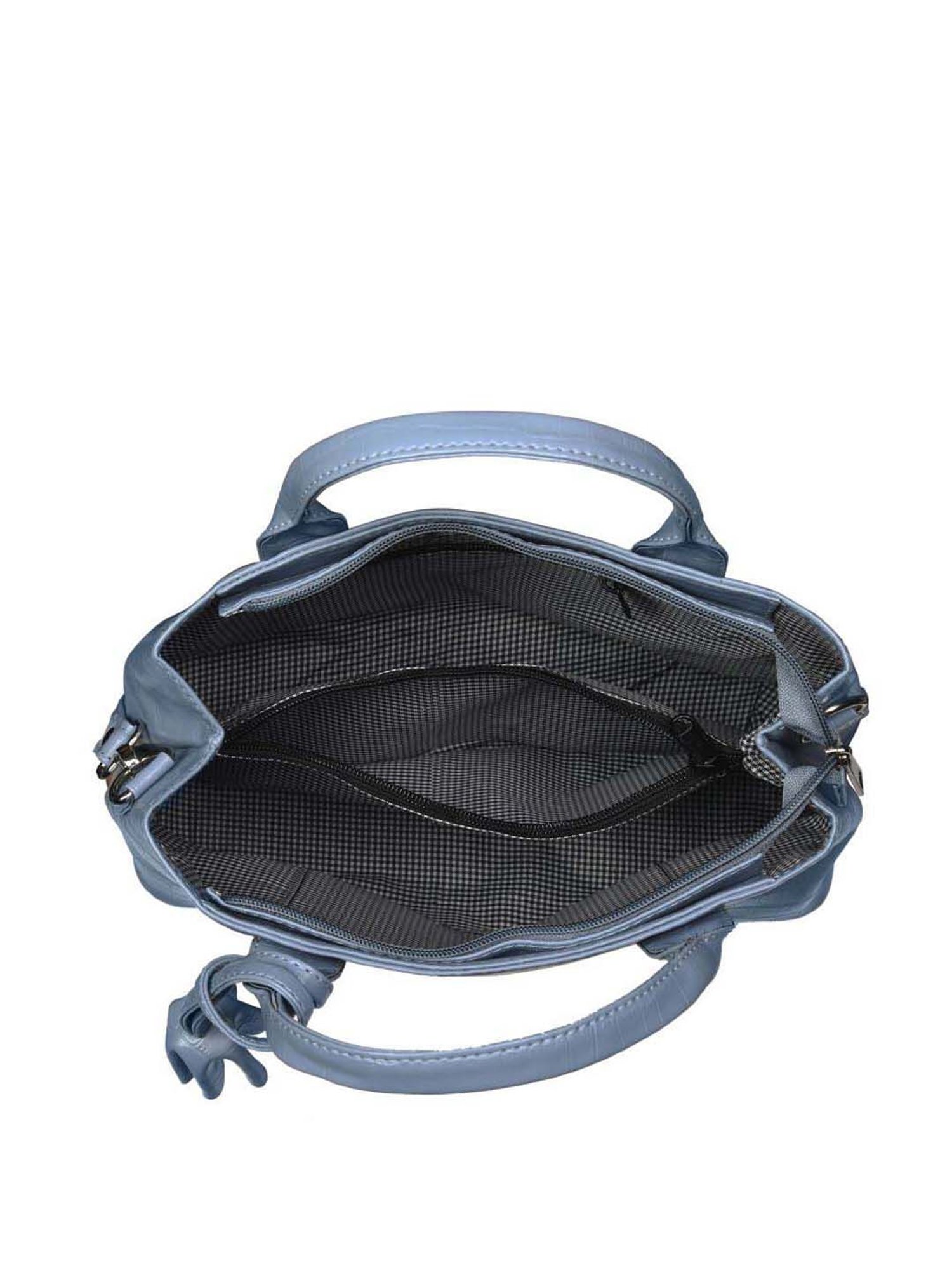 Toteteca Blue Textured Medium Handbag