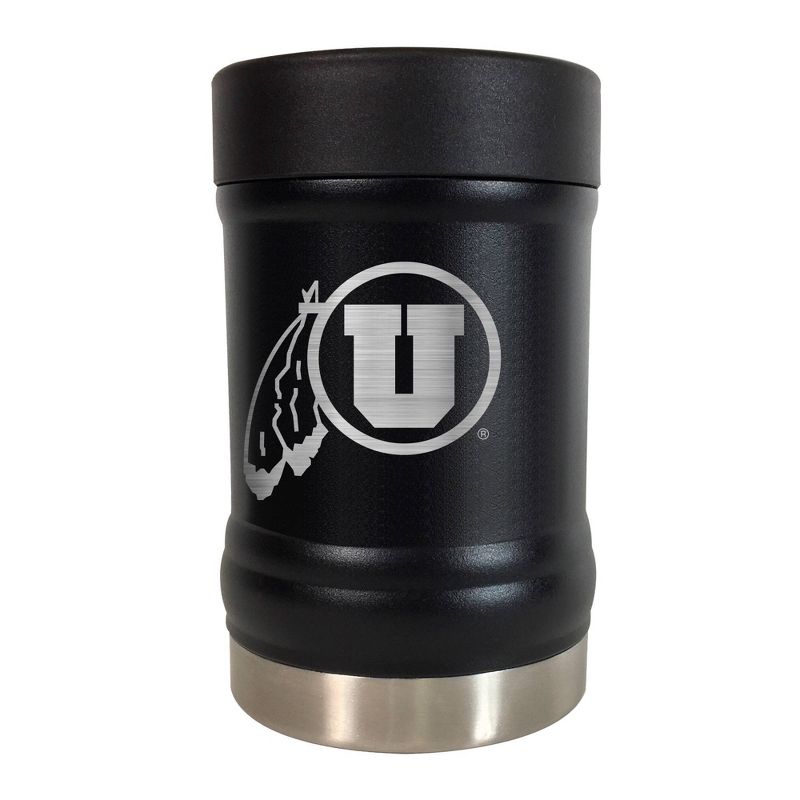 NCAA Utah Utes 12oz Black Stealth Can Holder