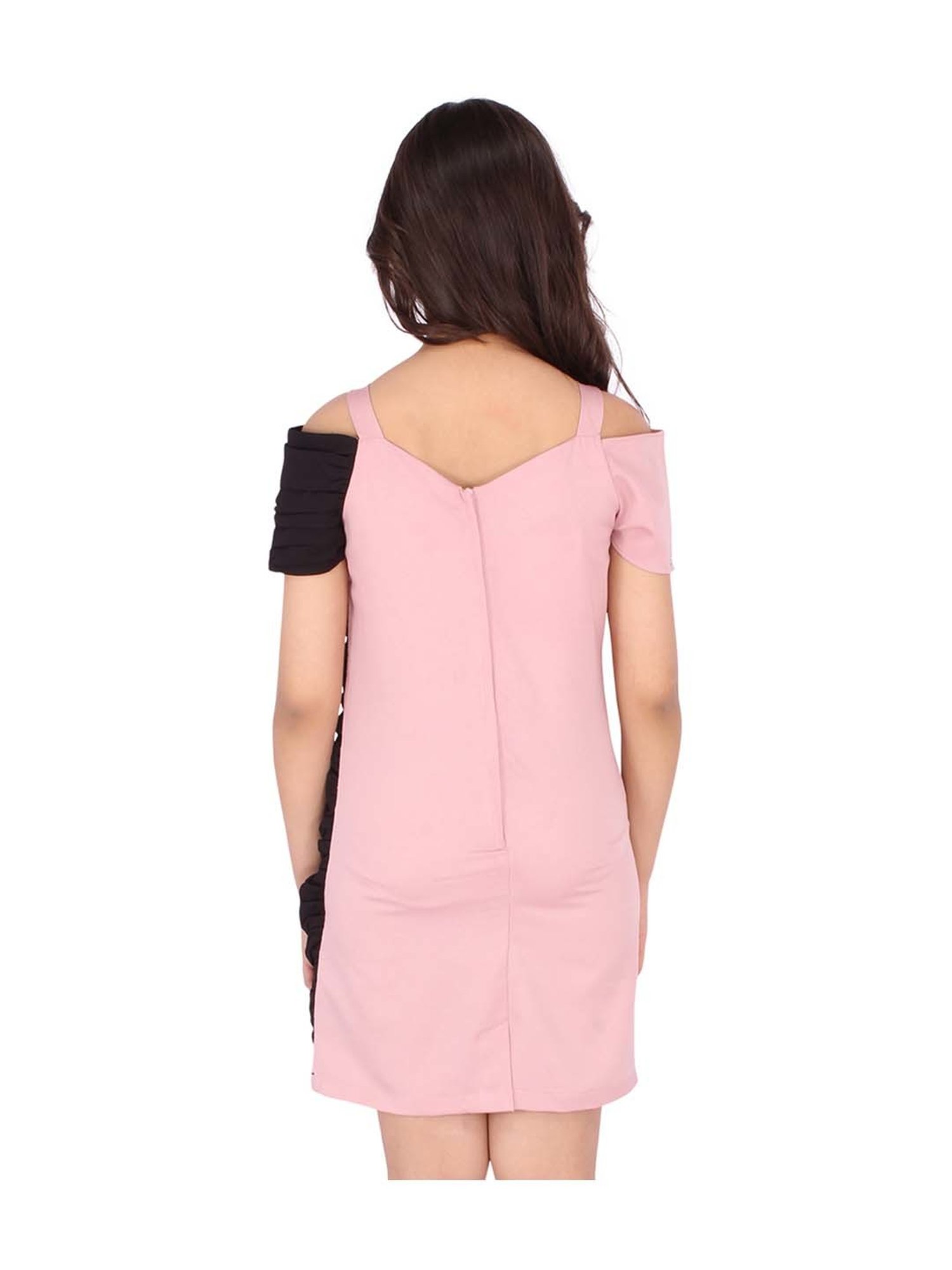 Cutecumber Kids Black & Pink Color Block Dress