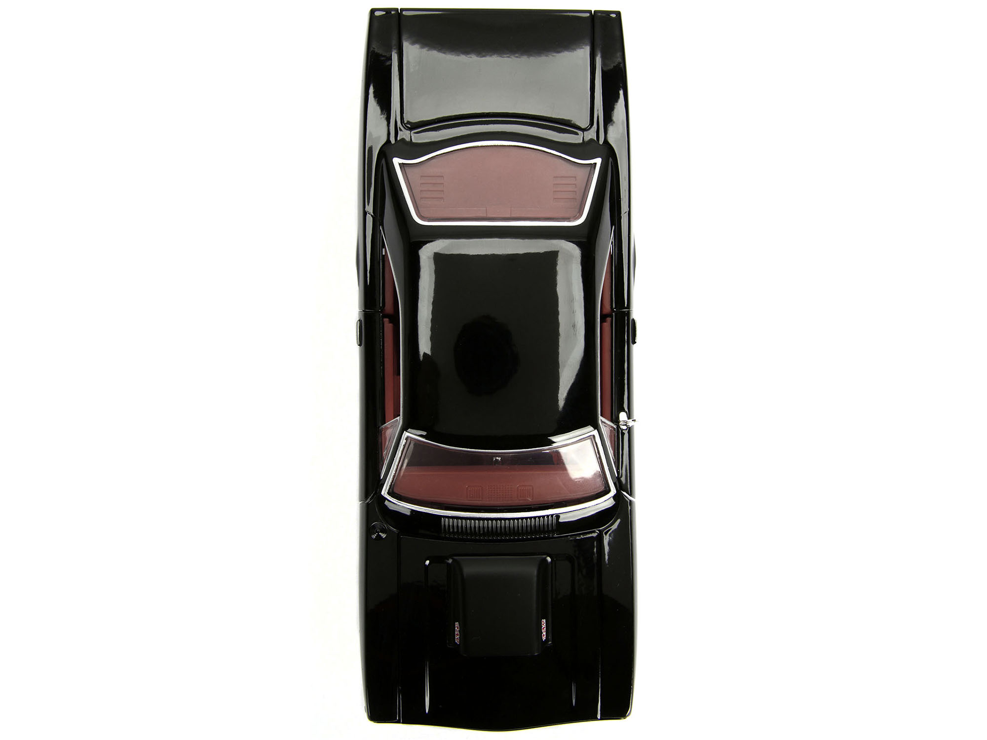 1971 Plymouth Barracuda Tahitian Walnut Metallic and White with White Vinyl Top Limited Edition to 258 pieces Worldwide 1/18 Diecast Model Car by ACME