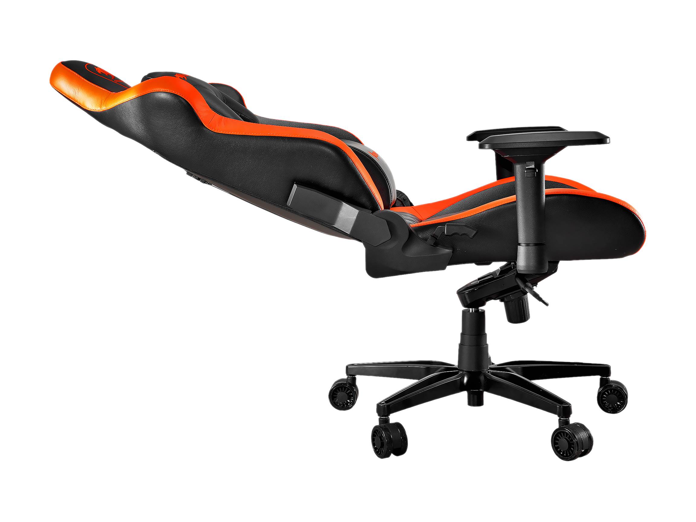Cougar Armor Titan (Orange) Ultimate Gaming Chair with Premium Breathable PVC Leather, 352.0 lbs. Support, 170 Degree Reclining