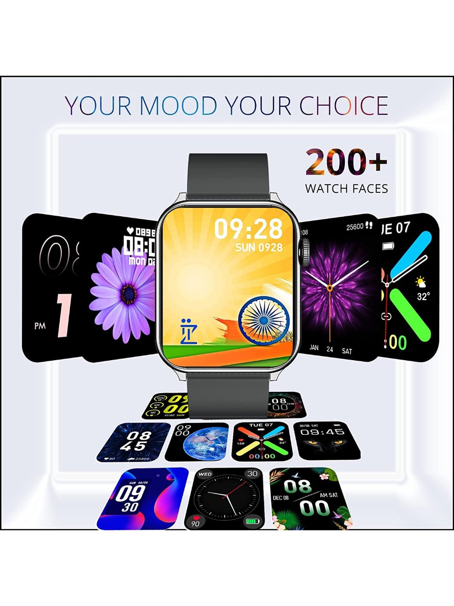 IZI Prime 1.78 inch 650 NITS Retina Amoled BT Calling Smartwatch (Graphite Black)