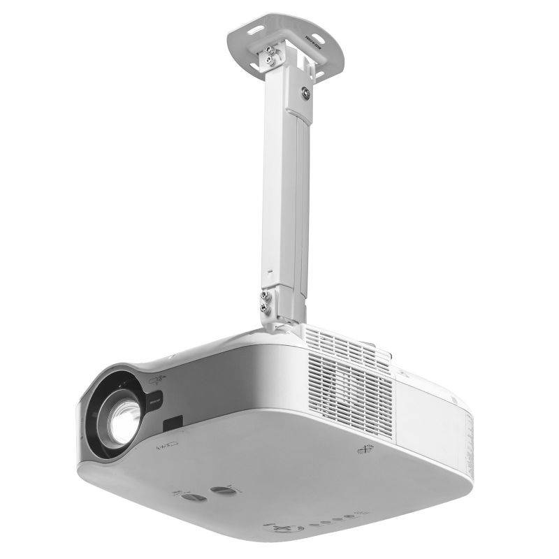 Mount Factory Universal Extendable Ceiling Projector Mount Adjustable Height - White