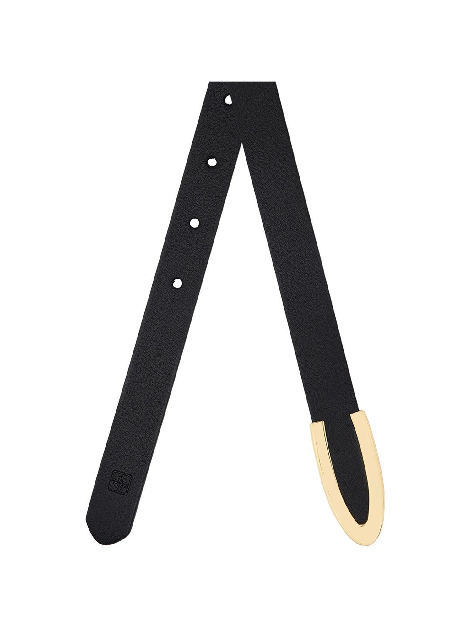 Carlton London Black Leather Waist Belt For Women