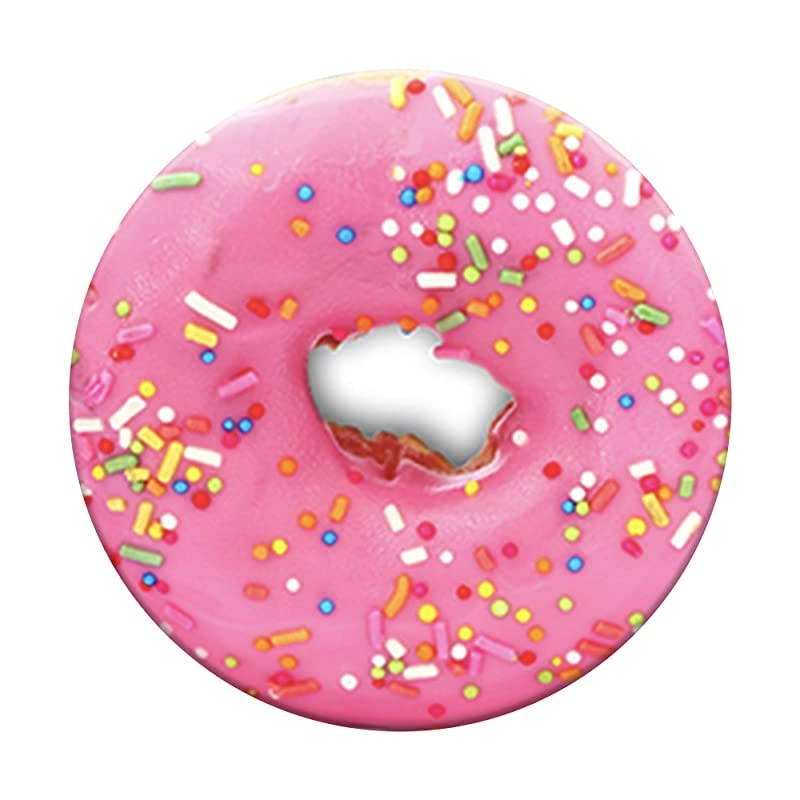 Collapsible Grip & Stand for Phones and Tablets - Pink Donut